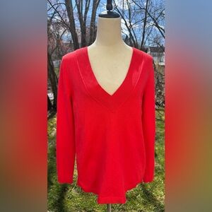 Talbots V Neck Sweater Womens NEW WITH TAGS Size Small Vibrant Color Pullo